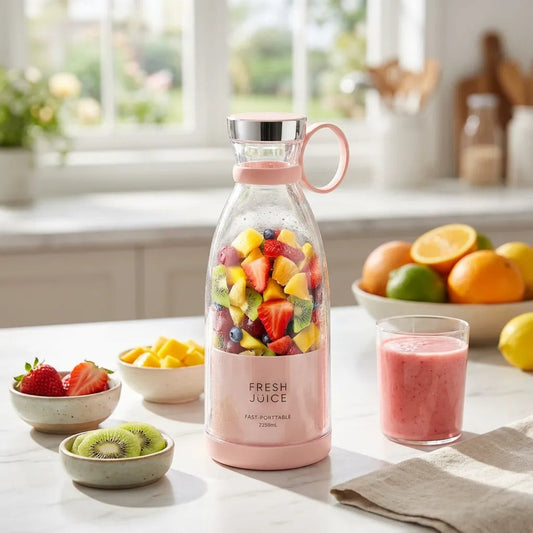 Portable Juicer Blender with USB Cable – 420ml Mini Smoothie & Juice Maker for Fruits